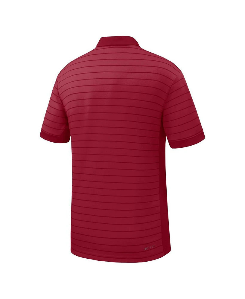 Nike Men's Crimson Washington State Cougars 2025 Early Season Coaches Sideline Victory Stripe Performance Polo Shirt