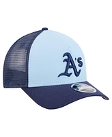New Era Men's Light Blue/Navy Athletics 2-Tone Color Pack 9FORTY M-Crown A-Frame Adjustable Hat
