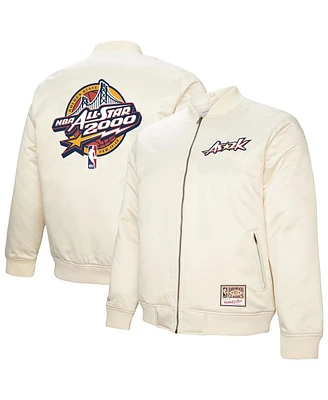 Mitchell & Ness Men's Cream 2000 Nba All-Star Game Full-Zip Satin Jacket