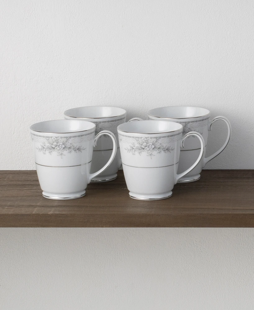 Noritake Sweet Leilani Set of 4 Mugs, Service For 4