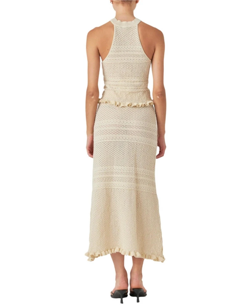 endless rose Women's Knit Midi Skirt