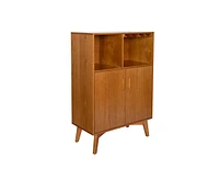 Casainc 31.5" Cabinet with Wine Glass Holder & Wine Rack & Adjustable Shelf