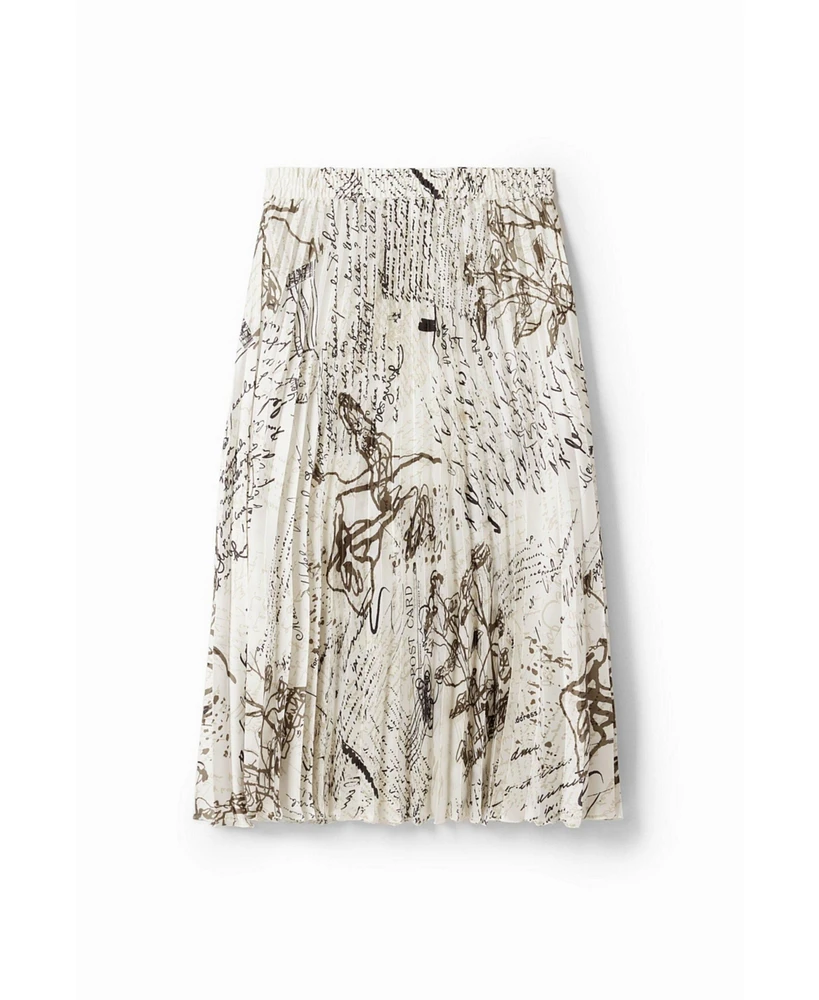 Desigual Women's Midi text skirt