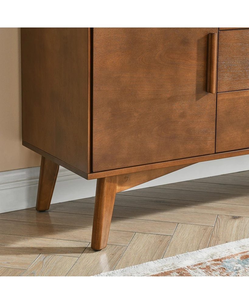 Casainc 47.3" Mid Century Modern Cabinet with 2 Doors and 3 Drawers