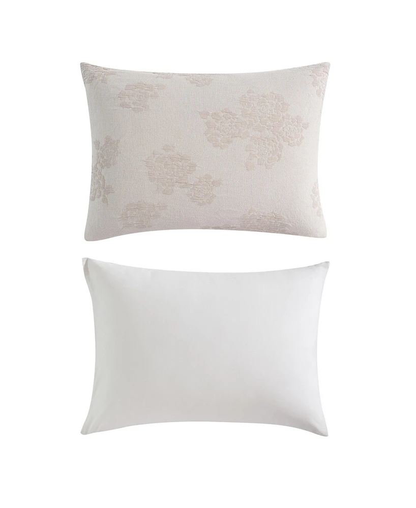 Vera Wang Roses Cotton Jacquard 3-Pc. Duvet Cover Set