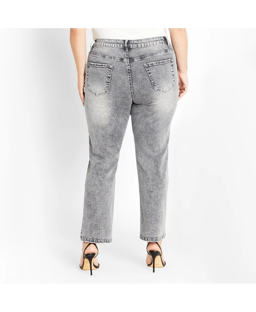 City Chic Plus Harley Fit Keyla Straight Jean