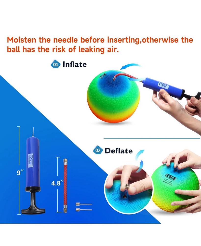 7-inch/8.5-inch/10-inch Playground Balls, Kickball, Bouncy Dodge Ball, Handball for Indoor and Outdoor
