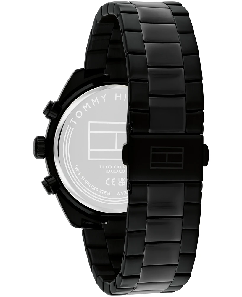 Tommy Hilfiger Men's Chronograph Black Ip Stainless Steel Bracelet Watch, 40mm