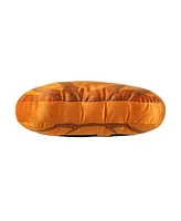 Glitzhome Fall and Halloween Fabric Double Sided Pumpkin Decorative Pillow, 16" x 5"