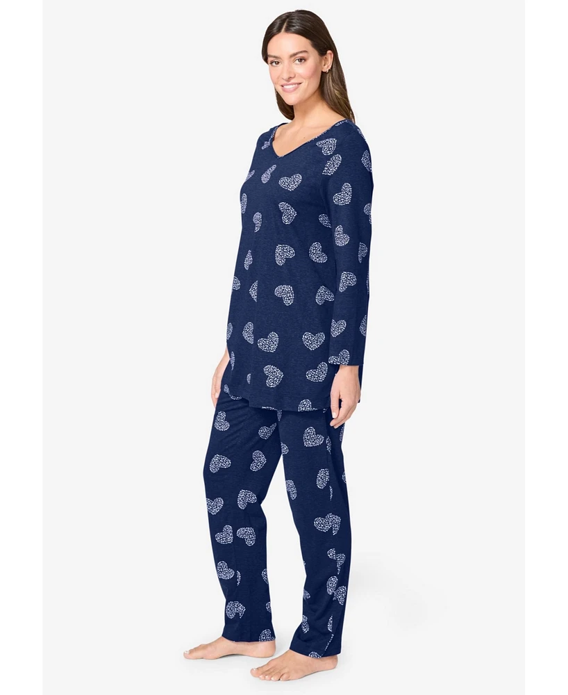 Avenue Women's Body Three-Quarter Sleeve Pajama Set