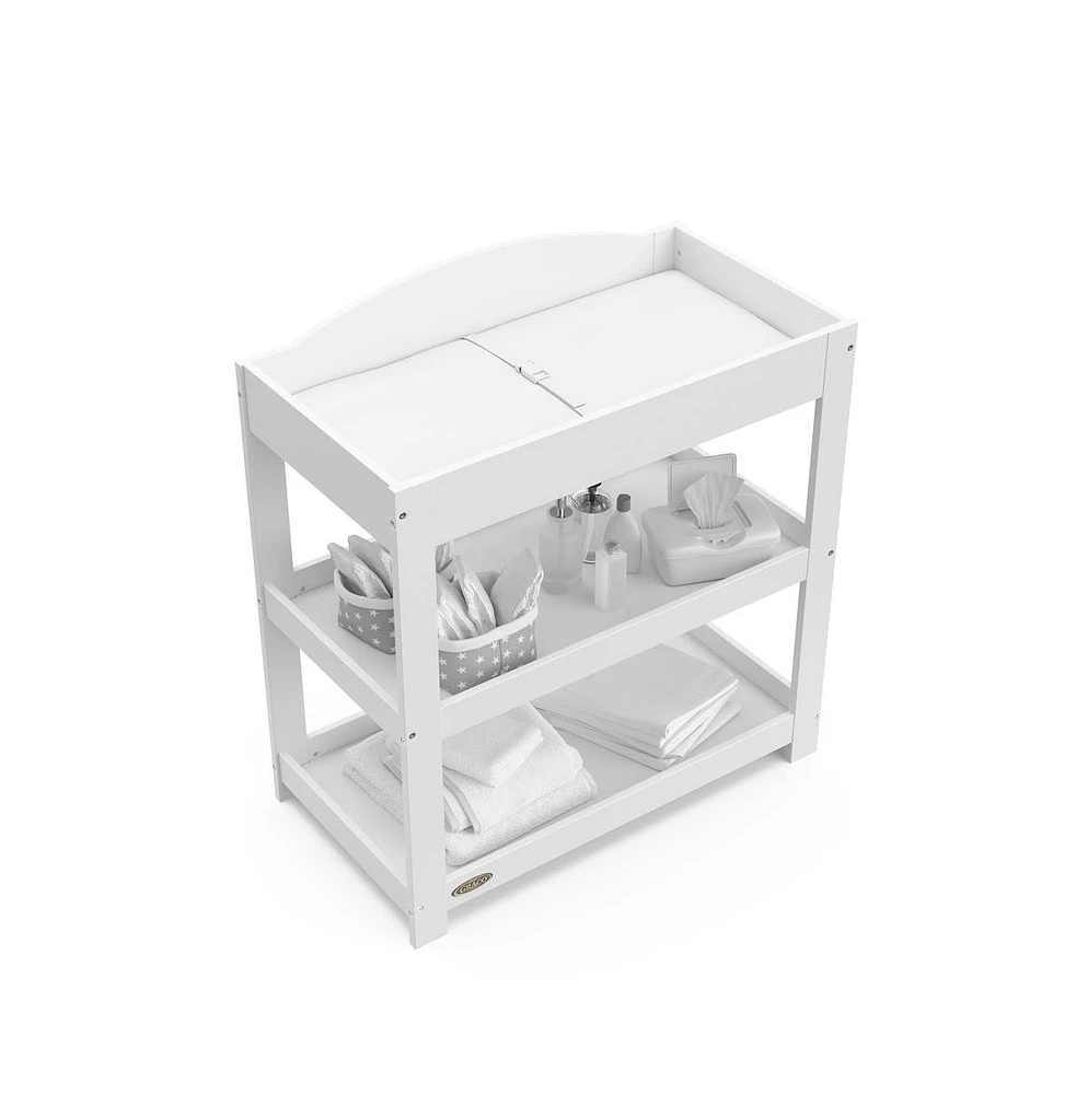 Graco Customizable Changing Table with Water-Resistant Changing Pad - (White)