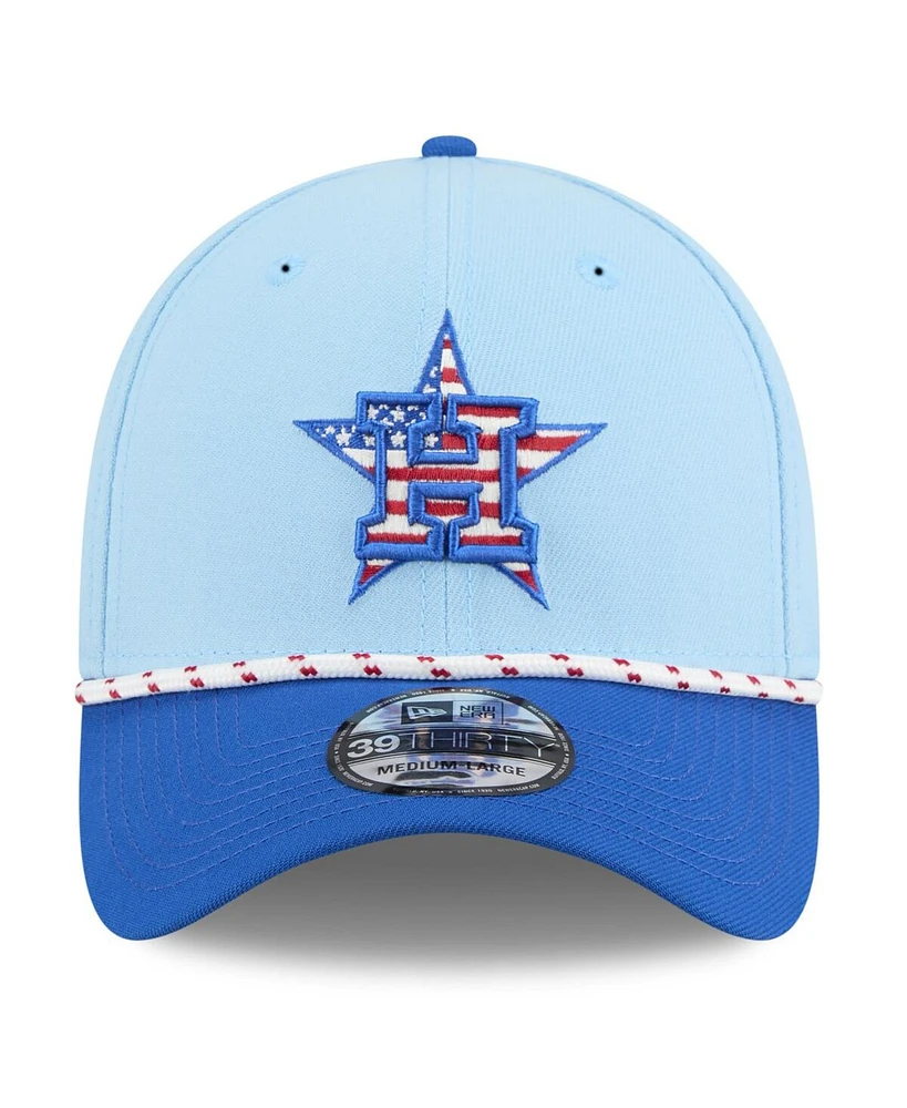 New Era Men's Light Blue/Blue Houston Astros 2025 Fourth of July 39THIRTY Flex Hat