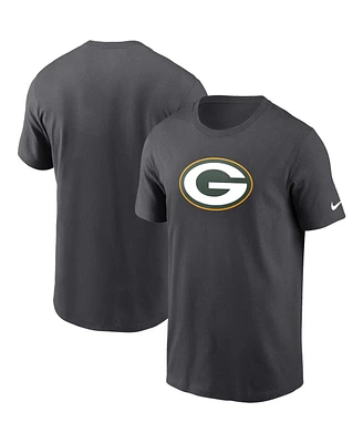 Nike Men's Anthracite Green Bay Packers Logo Essential T-Shirt