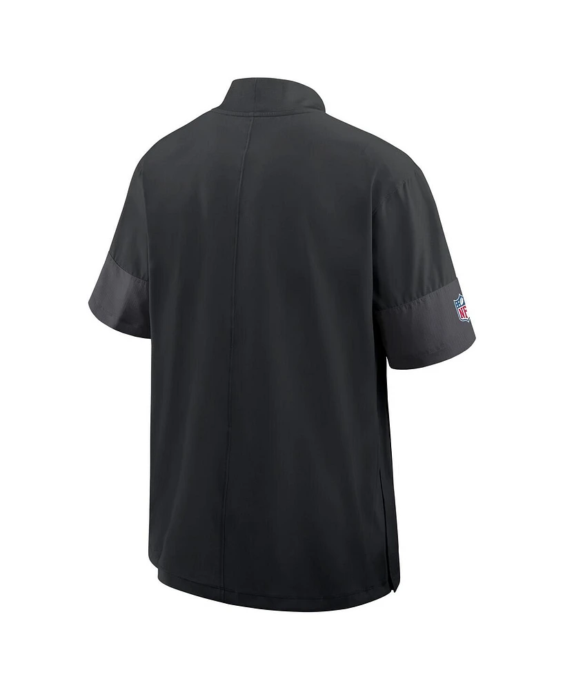 Nike Men's Black Cincinnati Bengals Sideline Short Sleeve Quarter-Zip Performance Coach Jacket