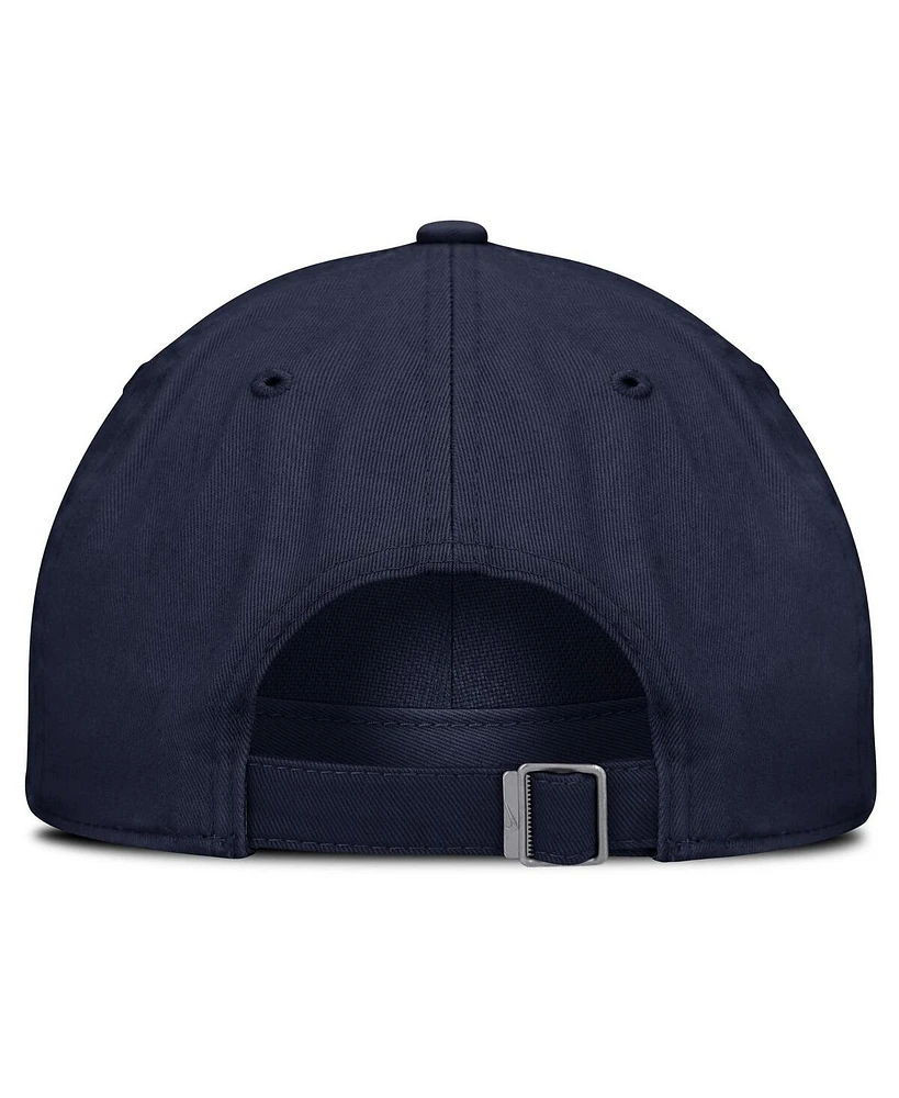 Nike Men's Navy West Virginia Mountaineers 2025 Sideline Club Adjustable Hat
