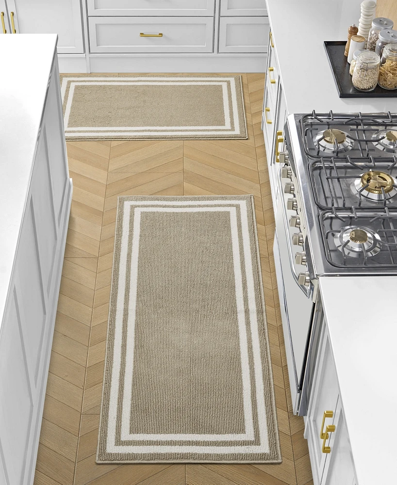 Laura Ashley Double Border Tufted 2-Pc. Runner Rug Set