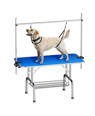Streamdale Furniture Lehuocw 45" Grooming Table, Adjustable, Foldable, 330lb Capacity - Blue