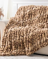 Battilo Luxurious Reversible Rabbit Faux Fur Throw