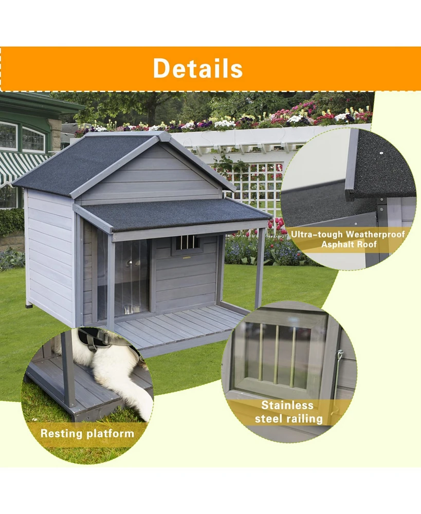 Streamdale Furniture Large Balcony Dog House with Terrace