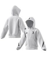 Adidas Big Boys and Girls White Juventus 2025/26 Anthem Full-Zip Jacket