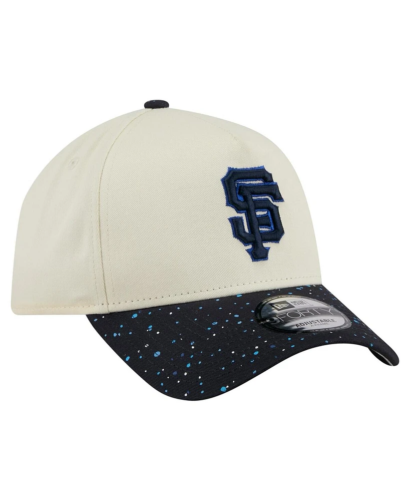 New Era Men's Cream San Francisco Giants Speckle A-Frame 9FORTY Adjustable Hat