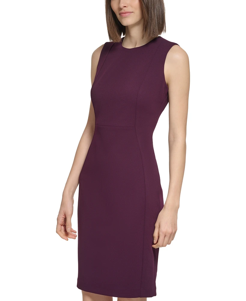 Calvin Klein Women's Crewneck Sleeveless Sheath Dress