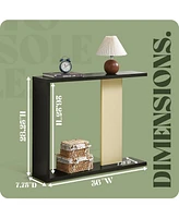 Kings Brand Furniture Indio Console Table, Entryway Sofa Table with Storage Shelf for Hallway, Entryway, Living Room, Foyer