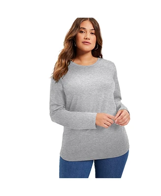 June + Vie Women's June + Vie Long-Sleeve Crewneck One + Only Tee