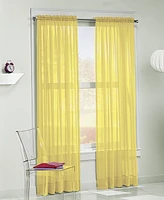 Calypso Sheer Voile Rod Pocket Curtain Panel