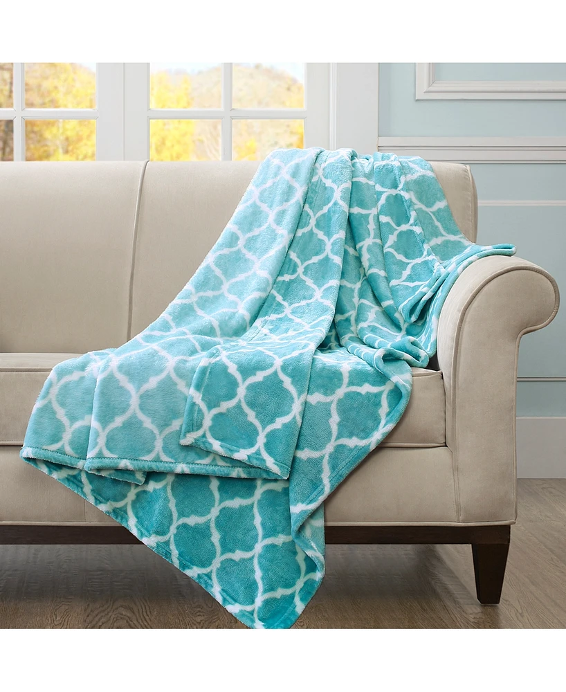 Madison Park Geometric Plush Throw, 60" x 70"