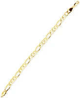 Lightweight Men's Figaro Chain Bracelet in 10k Gold