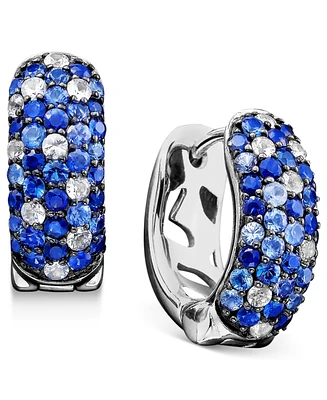 Effy Sapphire Hoop Earrings (2-3/4 ct. t.w.) in Sterling Silver