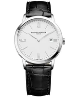 Baume & Mercier Men's Swiss Classima Black Leather Strap Watch 40mm M0A10323