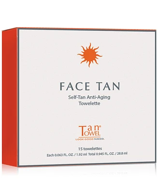 TanTowel Face Tan Self-Tan Anti-Aging Towelette, 15-Pk.