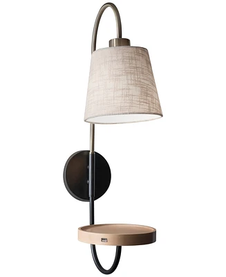 Adesso Jeffrey Wall Lamp with Usb Port