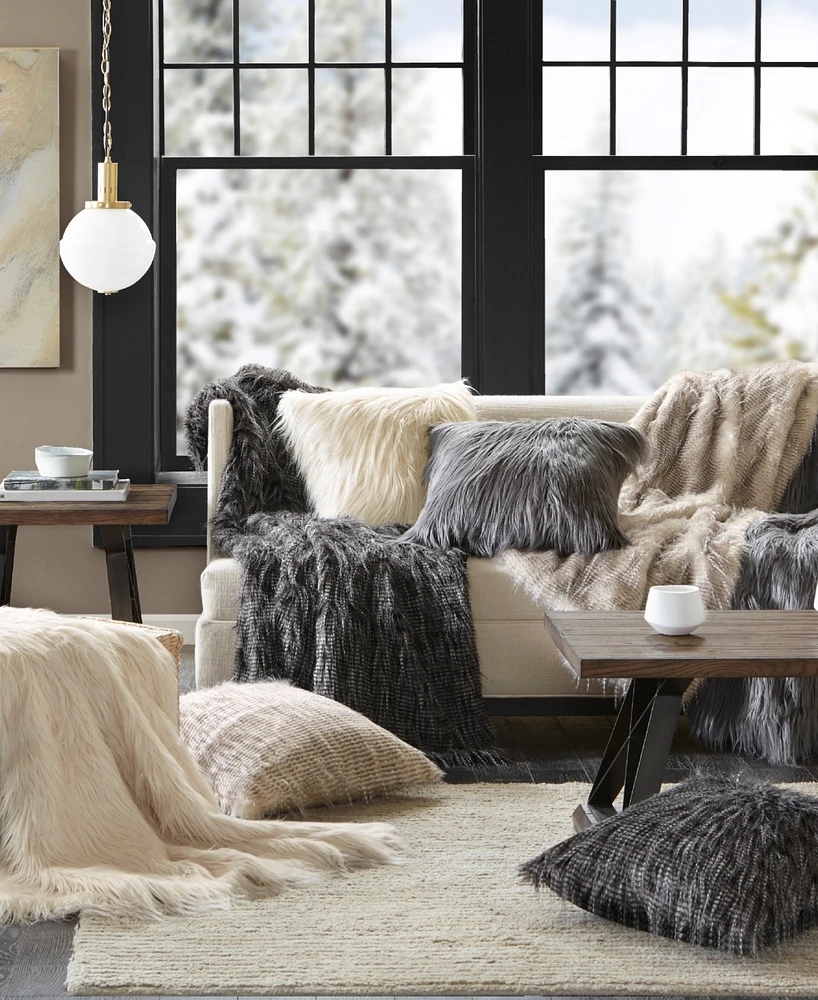 Madison Park Edina Faux-Fur Decorative Pillow, 20" x 20"