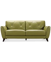 Myia 82" Tufted Back Leather Sofa, Created for Macy's
