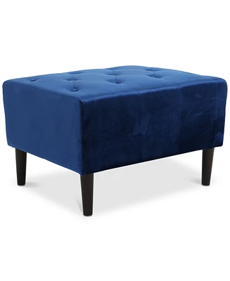 Gentry Tufted Velvet Ottoman