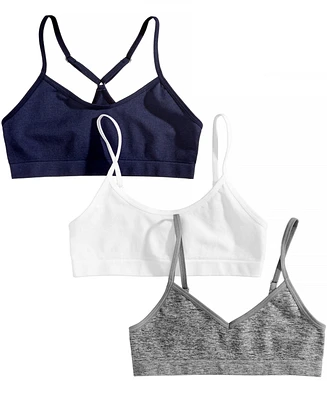 Maidenform 3-Pk. Seamless Crop Bras, Little & Big Girls