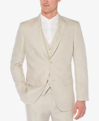 Perry Ellis Men's Herringbone Linen Blazer