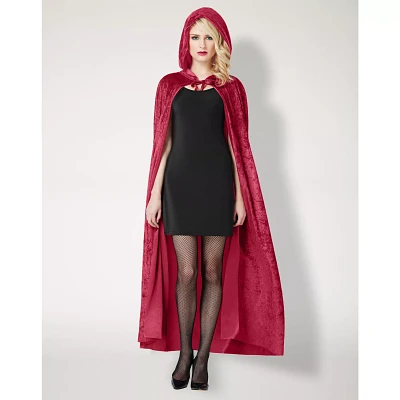 Burgundy Hooded Cape