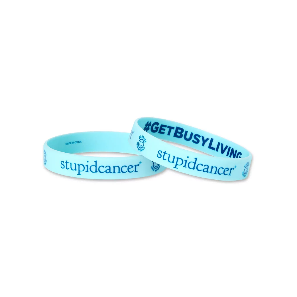 Stupid Cancer Get Busy Living Donation Rubber Bracelet