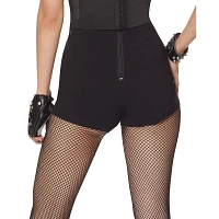 Black Lace-Up Shorts