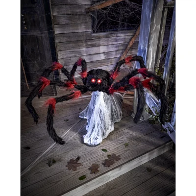21 Inch LED Red and Black Jumping Spider Animatronic