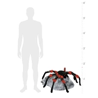 21 Inch LED Red and Black Jumping Spider Animatronic