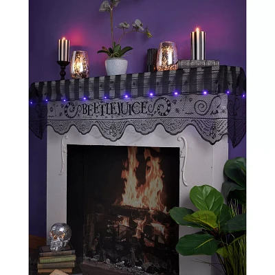 Striped Lace Light-Up Mantel Scarf - Beetlejuice