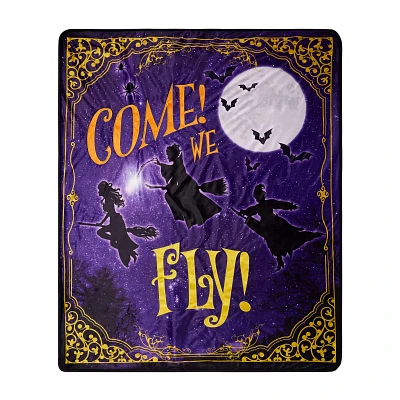Come We Fly Fleece Blanket - Hocus Pocus