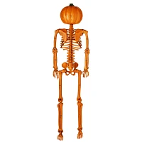 3 Ft Rotten Pumpkin Skeleton Hanging Prop
