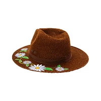 '60s Flower Embroidered Hippie Hat