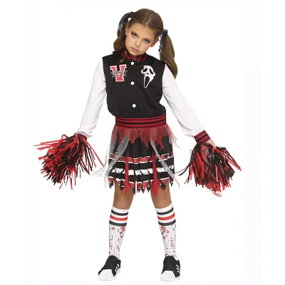 Kids Ghost Face Varsity Cheer Costume